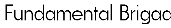 Fundamental Brigade font preview